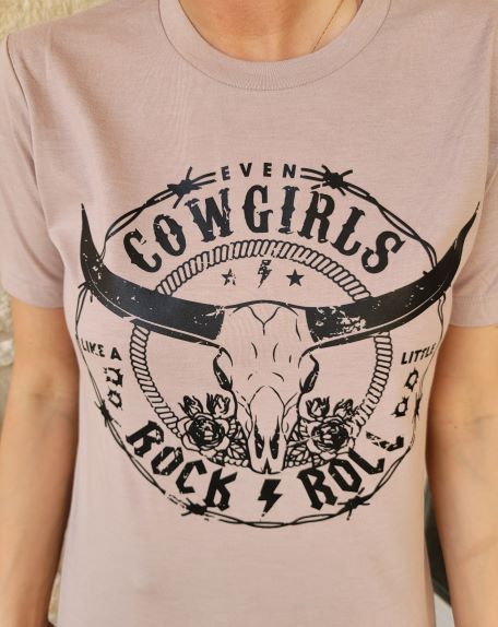 Cowgirls Rock and Roll Tee