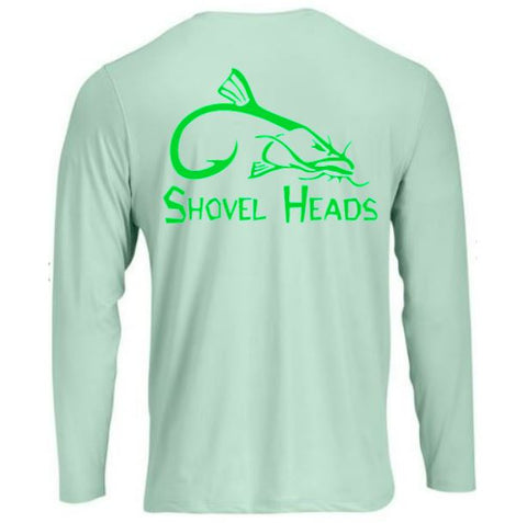 Mint Green Long Sleeve Shovel Heads Shirt